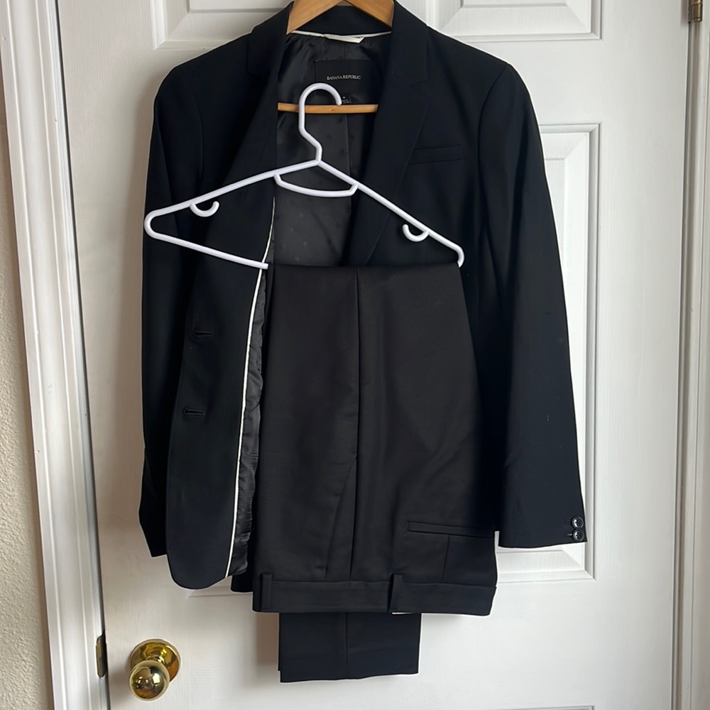 Banana Republic pantsuit blazer & pants women's 6 black
